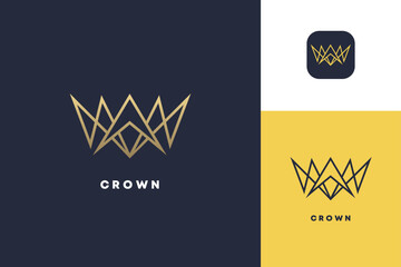 King Crown Luxury Elegant Vector Logo
