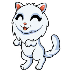 Cute persian cat cartoon standing