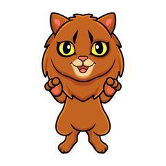 Cute somali cat cartoon standing