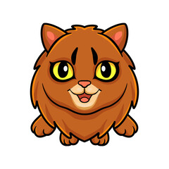 Cute somali cat cartoon flying