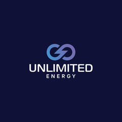 infinity unlimited energy logo design template