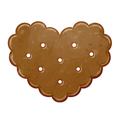 Watercolor chocolate butter cookie biscuit clipart