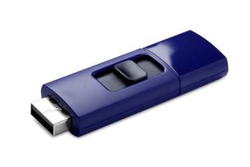 Modern usb flash drive isolated on white