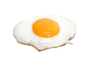 Delicious fried egg with yolk isolated on white