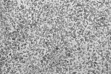 The surface of the old terrazzo floor is dirty.