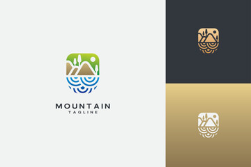 Mountain And Landscape Vector Logo