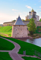 Naklejka premium The Old Russian Pskov Kremlin