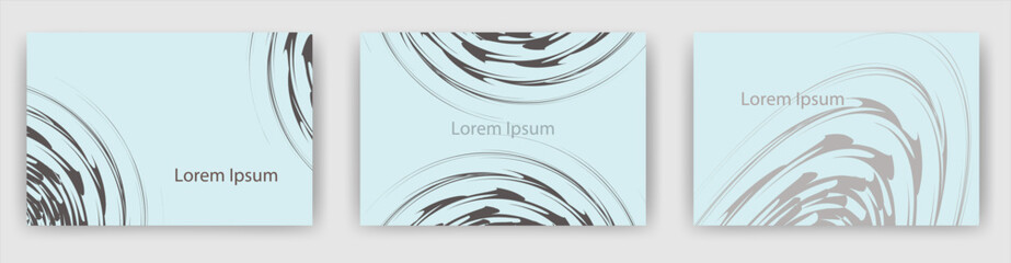 Postcard/はがきテンプレート/グラデーションラインアート/DM/ポストカード/名刺デザインの　テンプレートセット