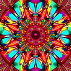 creative background of colored abstract kaleidoscope