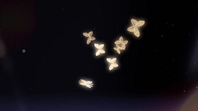 Background Overlay flying butterflies
