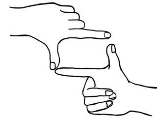 thumb up hand sign, hand pose of the rectangle, 