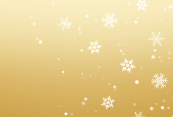 背景素材_雪の結晶_ゴールド