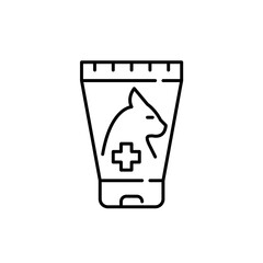 Medicated cat shampoo. Pixel perfect, editable stroke icon