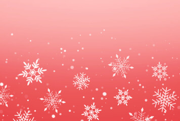 背景素材_雪の結晶_ピンク