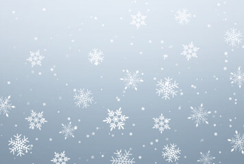 背景素材_雪の結晶_シルバー