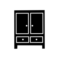 Cupboard icon vector simple design