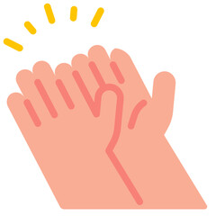 clapping flat icon