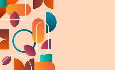 abstract geometric natural fresh memphis element decoration for background wallpaper concept