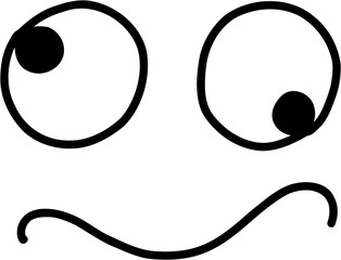 doodle freehand drawing of face expression.