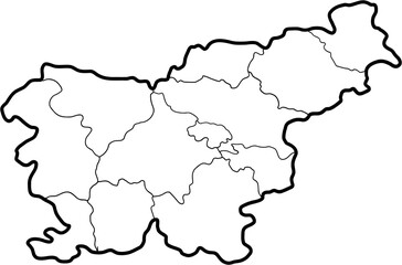 Fototapeta na wymiar doodle freehand drawing of slovakia map.