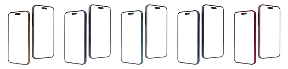 iphone 14 pro mockup (purple, blue, black, Gold, redSilver). smartphone mockup. mobile phone mock up PNG
