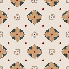 Seamless pattern. Ornament. Boho style. 