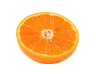 half of tangerine or clementine on transparen png