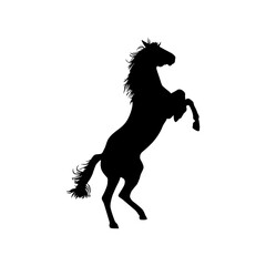 Prancing horse silhouette vector