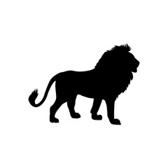 Vector silhouette of a lion
