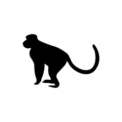 Monkey silhouette vector