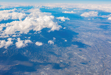 Aerial view of the beautiful Mt. Fuji