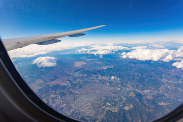 Aerial view of the beautiful Mt. Fuji