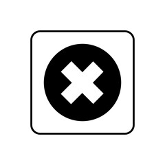 Cross icon vector
