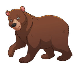 Brown Bear Cartoon Animal Illustration