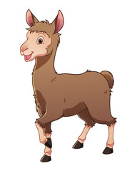 Little Llama Cartoon Animal Illustration