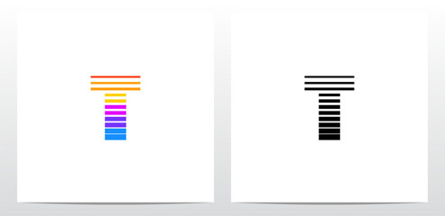Electric Music Bar Letter Logo Design T