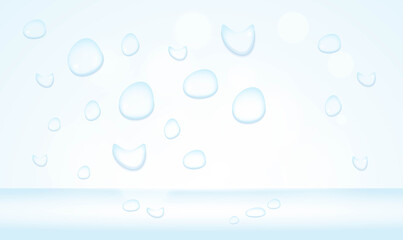 Hand wash gel bottles advertising with dropper and hand silhouette