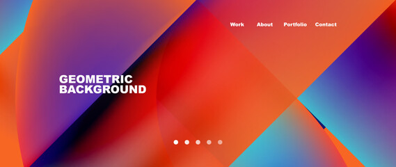 Geometric abstract background, line with fluid colors. Vector Illustration For Wallpaper, Banner, Background, Card, Book Illustration, landing page