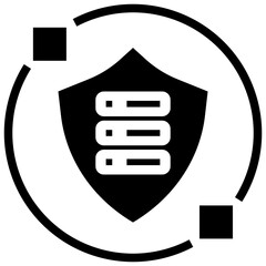 Fototapeta premium data glyph style icon
