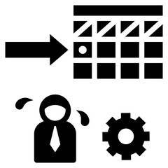 deadline glyph style icon