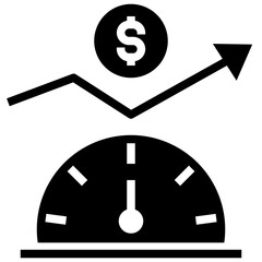 economic glyph style icon