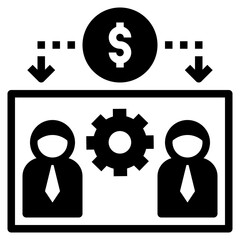 Obraz premium employee glyph style icon