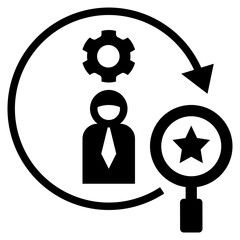 follow glyph style icon