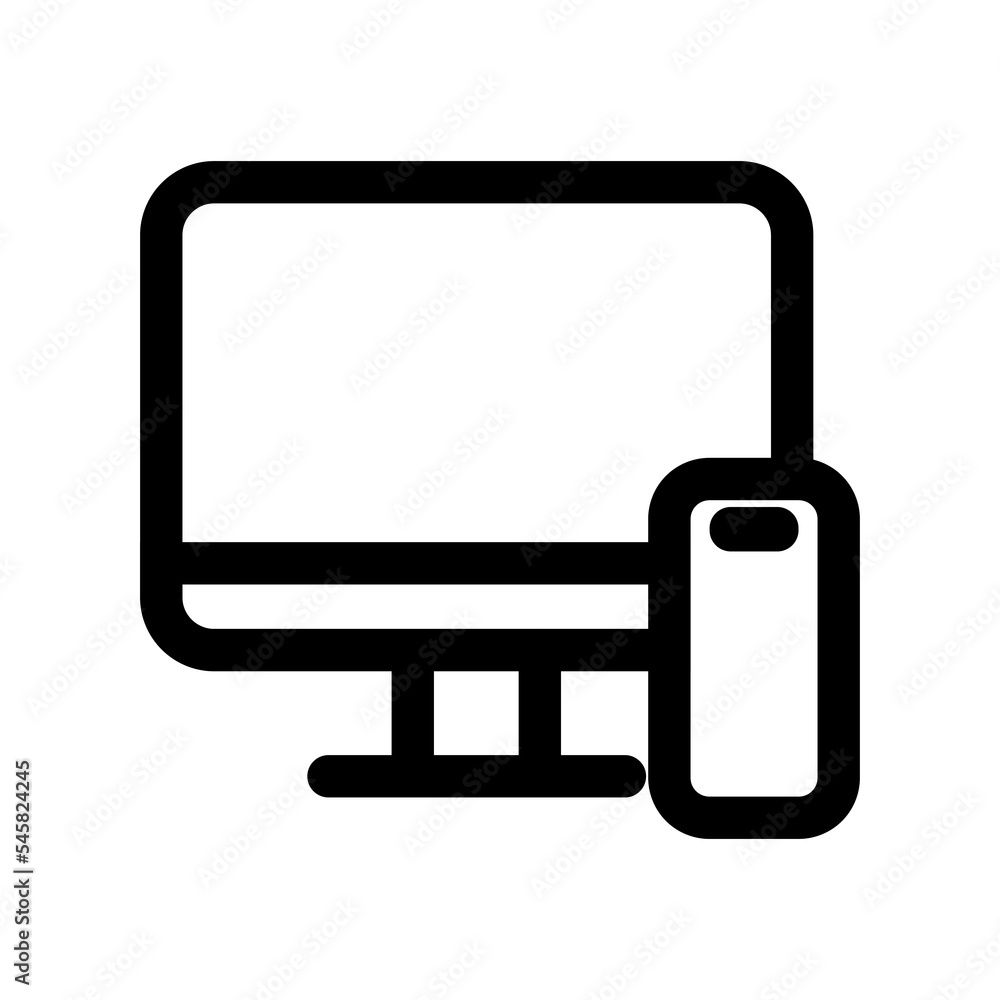 Aufkleber computer and phone icon design for computer and digital technology theme