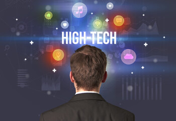 Rear view of a businessman