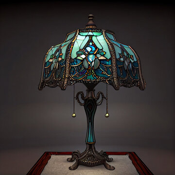 Tiffany Style Table Lamp, AI	