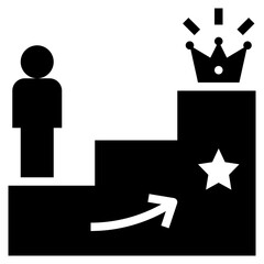 level glyph style icon