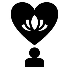 mental glyph style icon