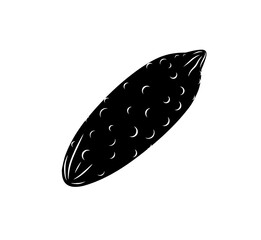 Cucumber Pickle Minimalistic Flat Line Outline Stroke Icon Pictogram Symbol