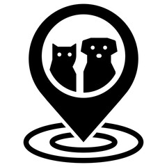 pet glyph style icon